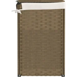 vidaXL Wasmand met 2 vakken 53x35x57 cm poly rattan