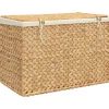vidaXL Wasmand met 3 vakken 75x42,5x52 cm waterhyacint