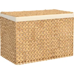 vidaXL Wasmand met 3 vakken 75x42,5x52 cm waterhyacint