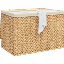 vidaXL Wasmand met 3 vakken 75x42,5x52 cm waterhyacint