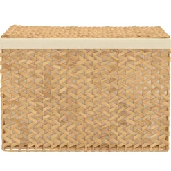 vidaXL Wasmand met 3 vakken 75x42,5x52 cm waterhyacint