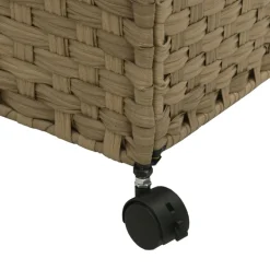 vidaXL Wasmand op wielen 60x35x60,5 cm rattan