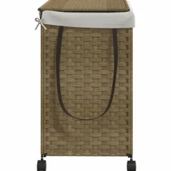 vidaXL Wasmand op wielen 60x35x60,5 cm rattan