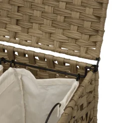 vidaXL Wasmand op wielen 66x35x60 cm rattan