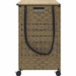 vidaXL Wasmand op wielen 66x35x60 cm rattan