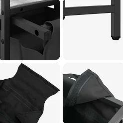 vidaXL Wasmand 3 vakken met plank grijs sonoma eiken