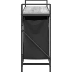 vidaXL Wasmand 2 vakken met plank grijs sonoma eiken
