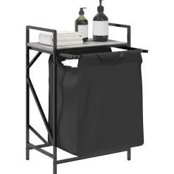 vidaXL Wasmand 1 vak met plank grijs sonoma eiken