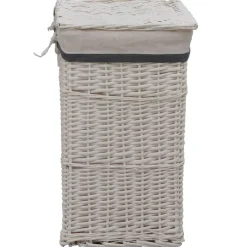 vidaXL Wasmand wilgen wit