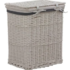 vidaXL Wasmand wilgen wit