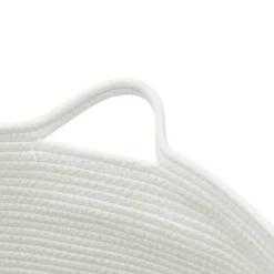 vidaXL Wasmand Ø 55x36 cm katoen beige en wit