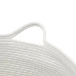 vidaXL Wasmand Ø 55x36 cm katoen bruin en wit