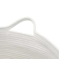 vidaXL Wasmand Ø 55x36 cm katoen grijs en wit