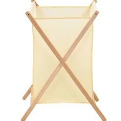 vidaXL Wasmand 42x41x64 cm cederhout en stof beige