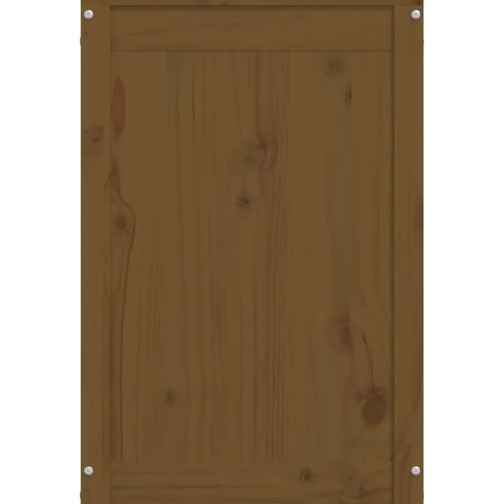 vidaXL Wasmand 44x44x66 cm massief grenenhout honingbruin