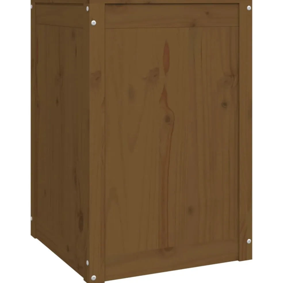 vidaXL Wasmand 44x44x66 cm massief grenenhout honingbruin