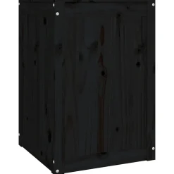vidaXL Wasmand 44x44x66 cm massief grenenhout zwart