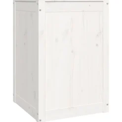 vidaXL Wasmand 44x44x66 cm massief grenenhout wit