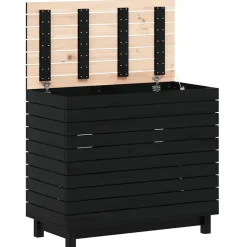 vidaXL Wasmand 88,5x44x76 cm massief grenenhout