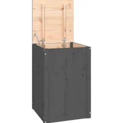 vidaXL Wasmand 44x44x66 cm massief grenenhout grijs
