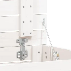 vidaXL Wasmand 88,5x44x66 cm massief grenenhout wit