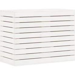 vidaXL Wasmand 88,5x44x66 cm massief grenenhout wit
