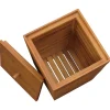 vidaXL Wasmand 30x30x45 cm massief teakhout