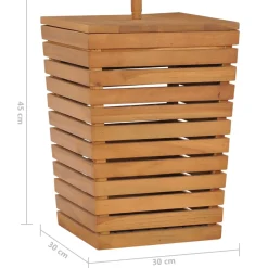 vidaXL Wasmand 30x30x45 cm massief teakhout
