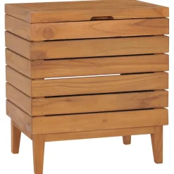vidaXL Wasmand 40x30x45 cm massief teakhout