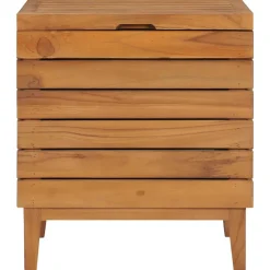 vidaXL Wasmand 40x30x45 cm massief teakhout