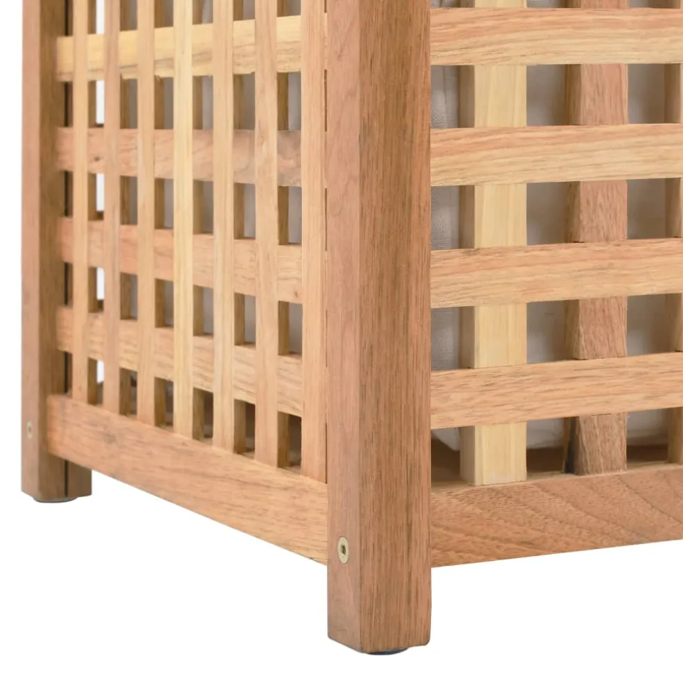 vidaXL Wasmand 77,5x37,5x46,5 cm massief walnoothout