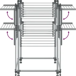 vidaXL Wasrek 107x107x120 cm aluminium
