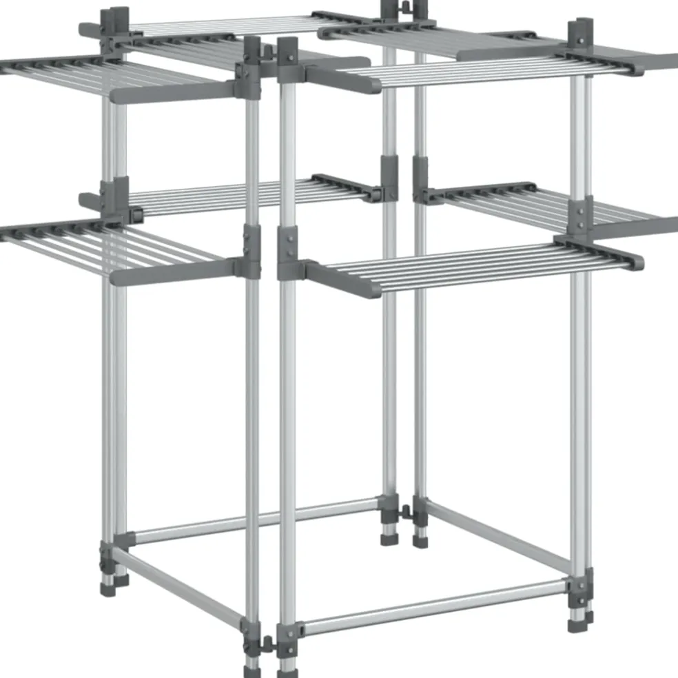 vidaXL Wasrek 107x107x120 cm aluminium
