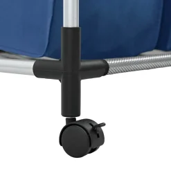 vidaXL Wassorteerder met 3 zakken staal blauw