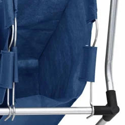 vidaXL Wassorteerder met 3 zakken staal blauw