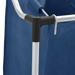 vidaXL Wassorteerder met 4 zakken staal blauw