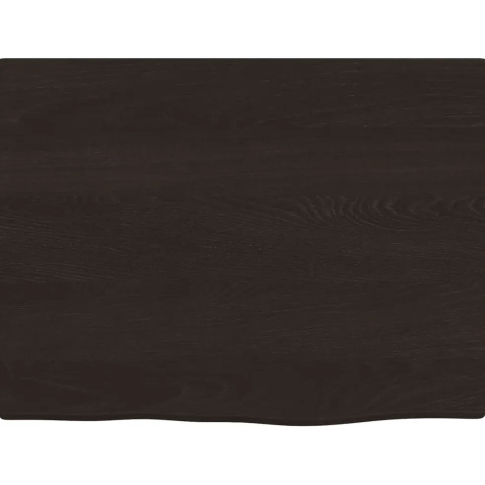 vidaXL Wastafelblad 40x30x2 cm behandeld massief hout donkerbruin