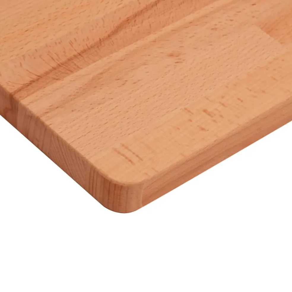 vidaXL Wastafelblad 80x40x1,5 cm massief beukenhout