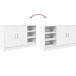 vidaXL Wastafelkast 90x29x55 cm bewerkt hout wit