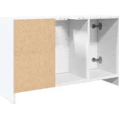vidaXL Wastafelkast 90x29x55 cm bewerkt hout wit
