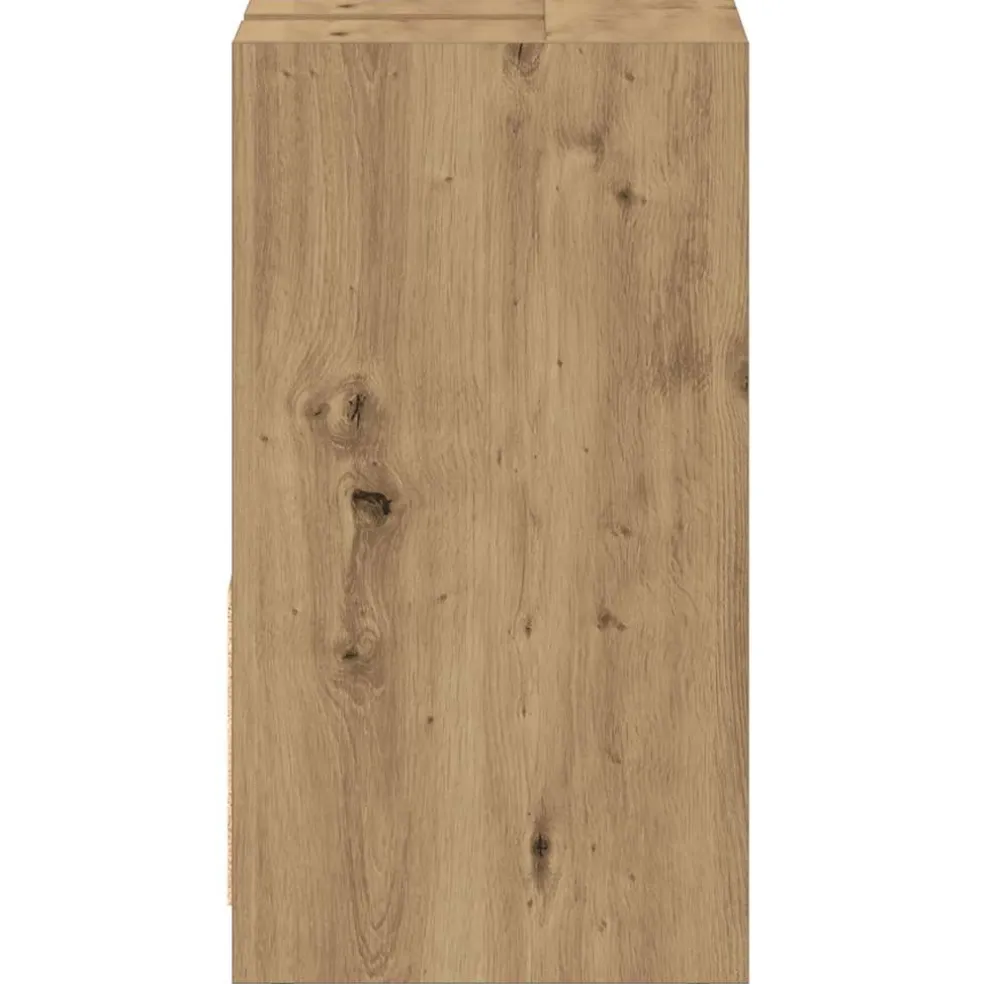 vidaXL Wastafelkast 60x33x60 cm bewerkt hout artisanaal eikenkleurig