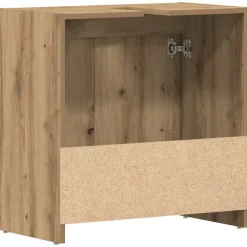 vidaXL Wastafelkast 60x33x60 cm bewerkt hout artisanaal eikenkleurig