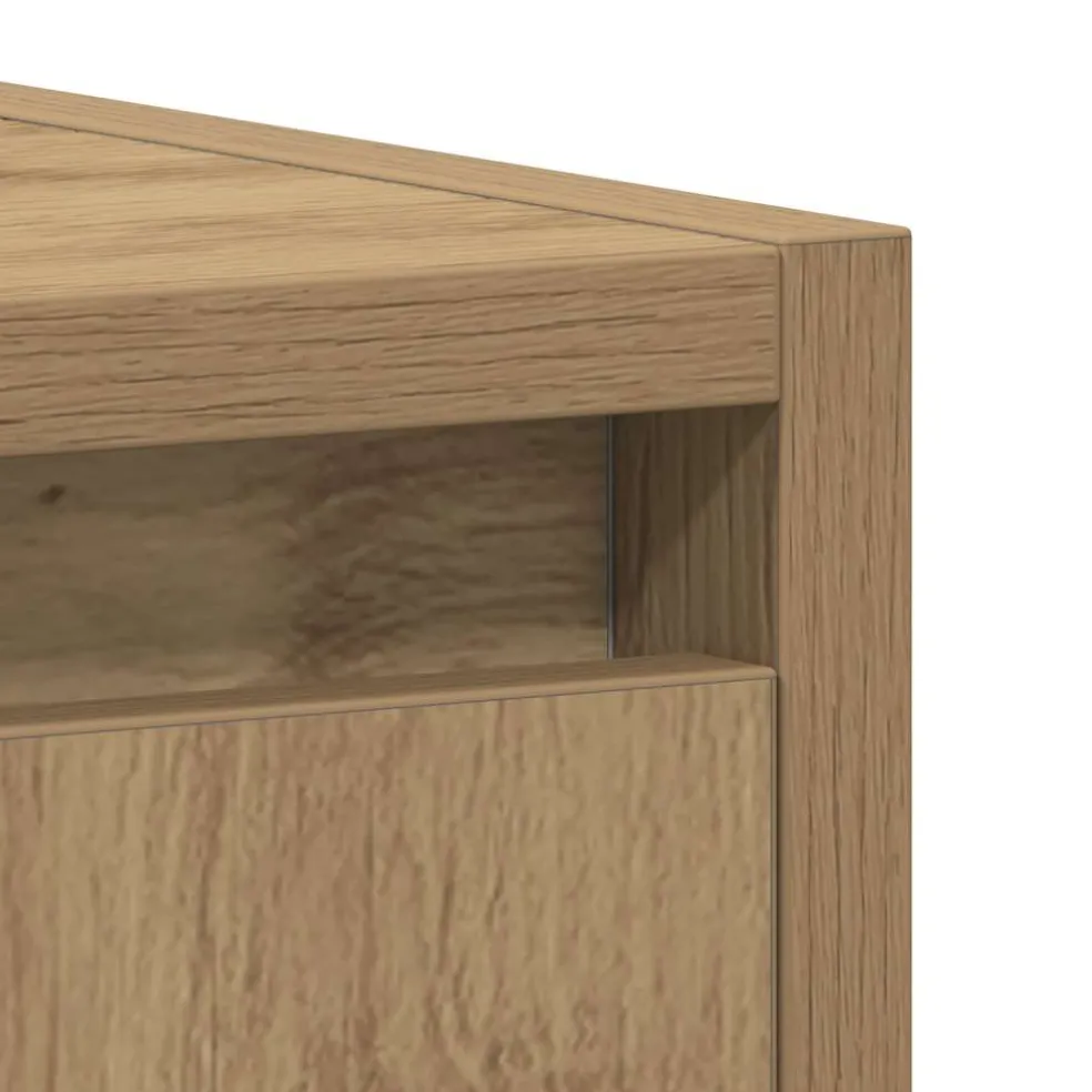 vidaXL Wastafelkast 60x33x60 cm bewerkt hout artisanaal eikenkleurig