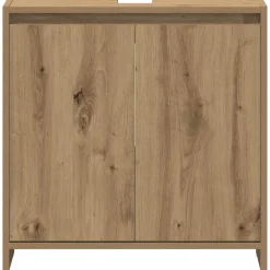 vidaXL Wastafelkast 60x33x60 cm bewerkt hout artisanaal eikenkleurig