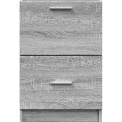vidaXL Wastafelkast 40x37x59 cm bewerkt hout grijs sonoma eikenkleurig