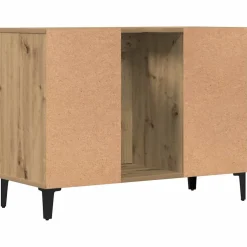 vidaXL Wastafelkast 80x33x60 cm bewerkt hout artisanaal eikenkleur