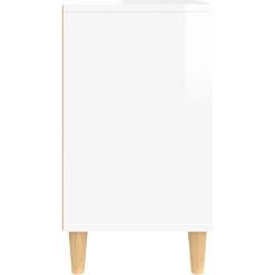 vidaXL Wastafelkast 80x33x60 cm bewerkt hout hoogglans wit
