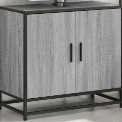 vidaXL Wastafelkast 65x33x60 cm bewerkt hout grijs sonoma eikenkleurig