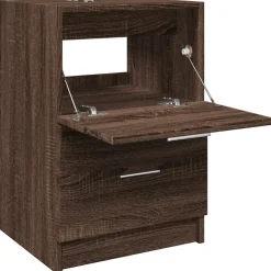 vidaXL Wastafelkast 40x37x59 cm bewerkt hout bruin eikenkleurig