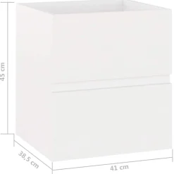 vidaXL Wastafelkast 41x38,5x45 cm bewerkt hout wit